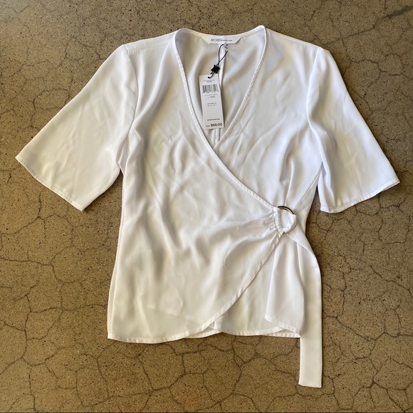 BCBG • White Wrap Top • XXS - Picture 3 of 7